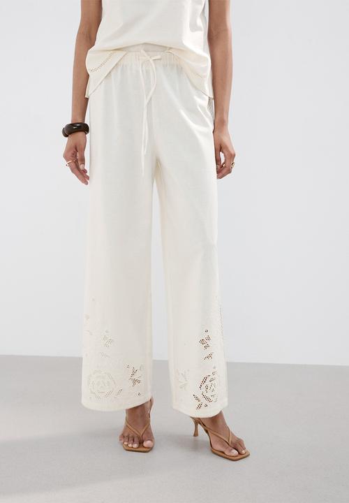 MANGO - Trousers daria - natural