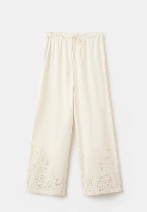 MANGO - Trousers daria - natural