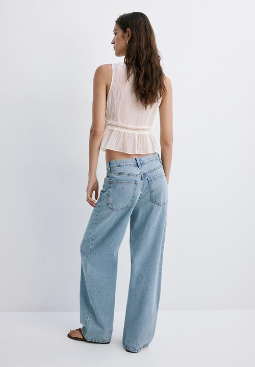 MANGO - Top elena - light beige