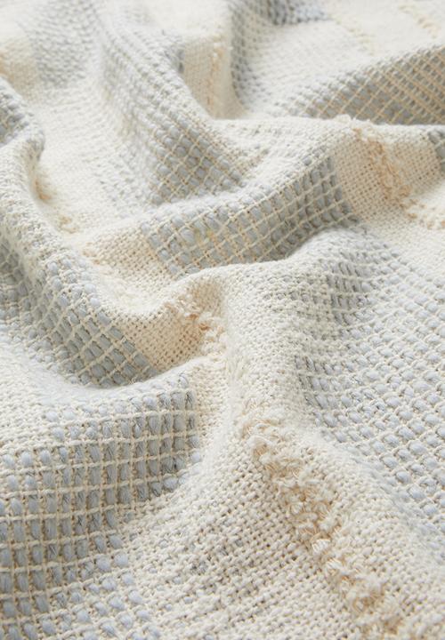Sixth Floor - Cotton Geo Tufted Woven Throw - Grey