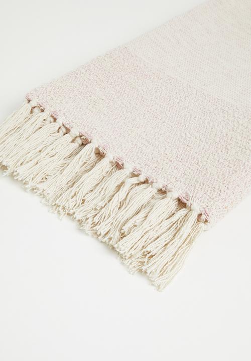 Sixth Floor - Cotton Woven Spot Tufted Throw - Pink