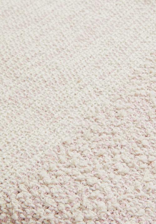 Sixth Floor - Cotton Woven Spot Tufted Throw - Pink