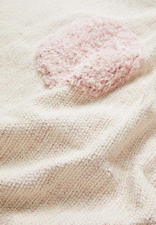 Sixth Floor - Cotton Woven Spot Tufted Throw - Pink