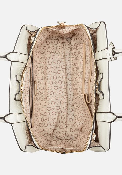 GUESS - Cadence Satchel Bag - Cream