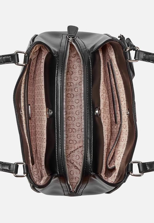 GUESS - Elsa Satchel Bag - Black