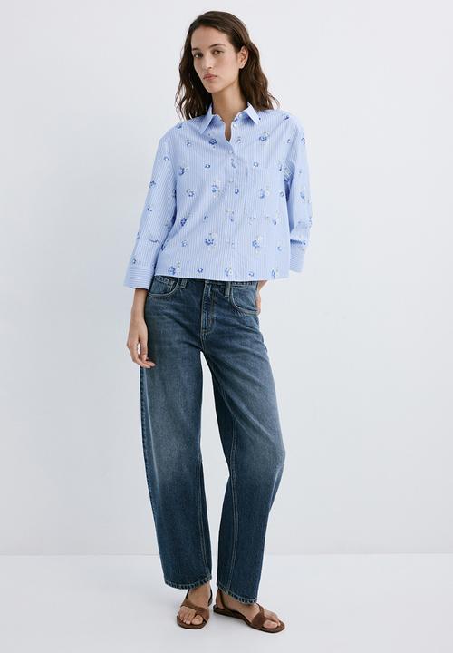 MANGO - Shirt florix - light/pastel blue