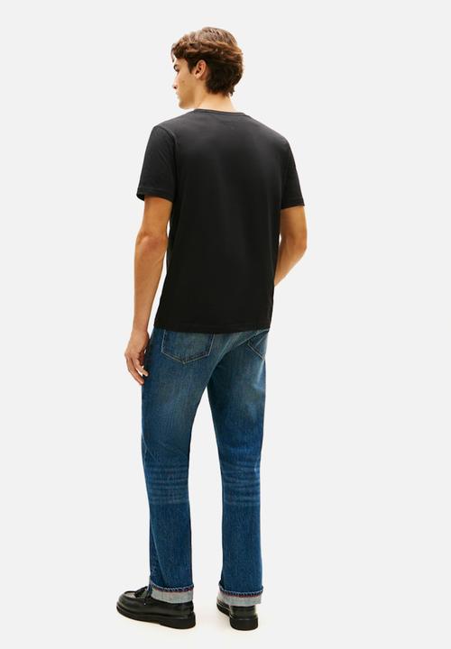 Tommy Hilfiger - BRAND LOVE TEXT BOX TEE - Black