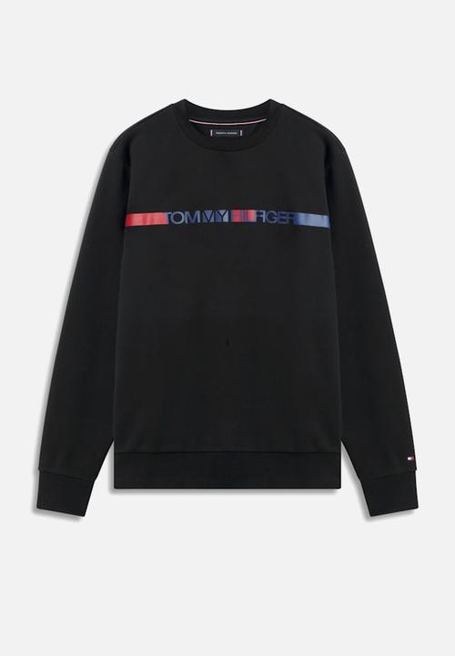 Tommy Hilfiger - BRAND LOVE TR STRIPE SWEATSHIRT - Black