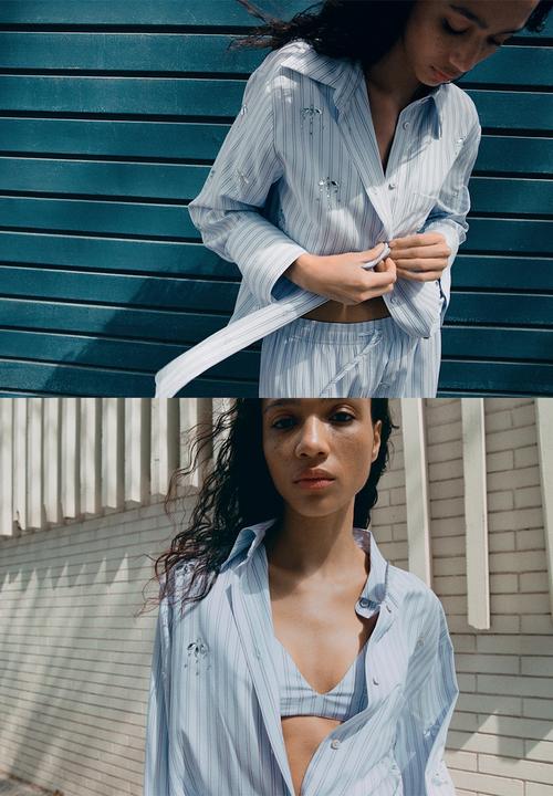 MANGO - Shirt jewelry - light/pastel blue