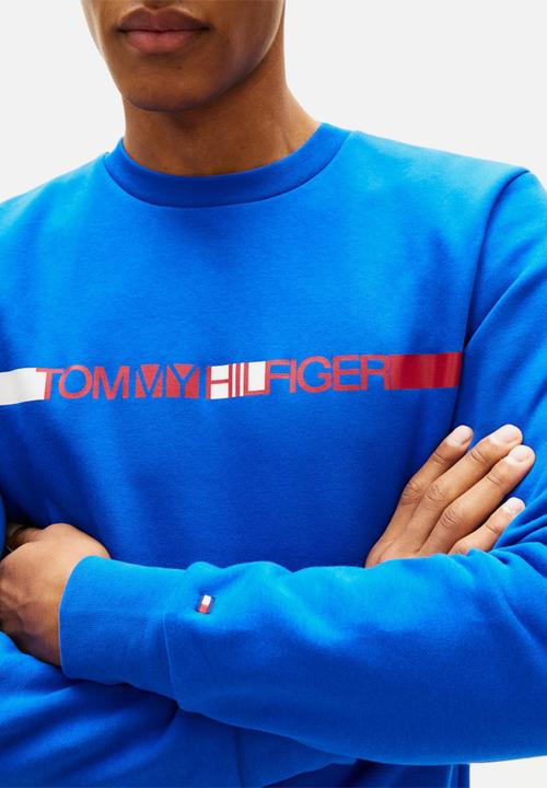 Tommy Hilfiger - BRAND LOVE TR STRIPE SWEATSHIRT - Regal Blue