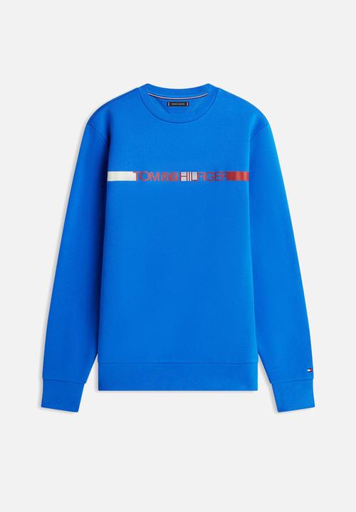 Tommy Hilfiger - BRAND LOVE TR STRIPE SWEATSHIRT - Regal Blue