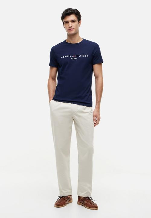 Tommy Hilfiger - TOMMY LOGO TEE - Carbon Navy