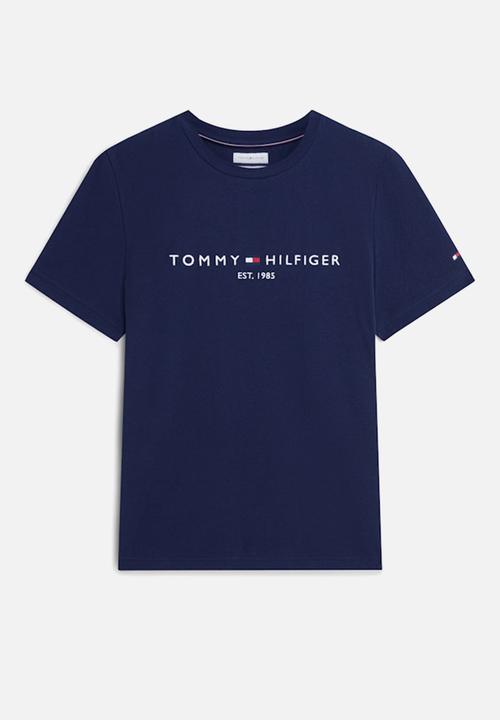 Tommy Hilfiger - TOMMY LOGO TEE - Carbon Navy
