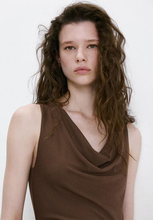 MANGO - Dress esme - brown