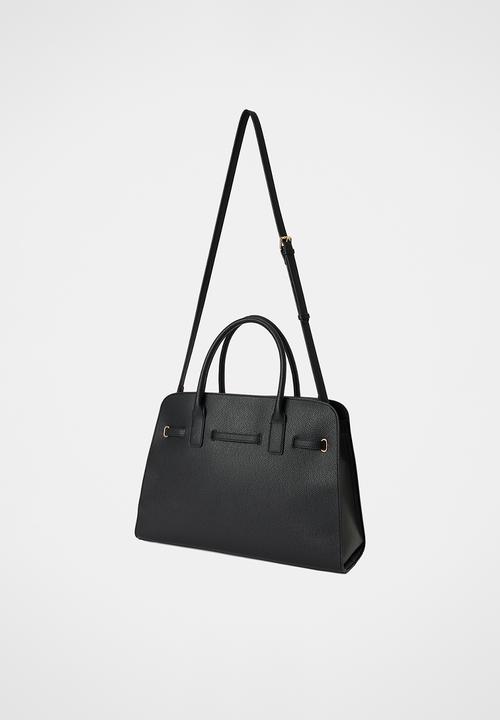Forever New - Clara curve buckle tote bag - black