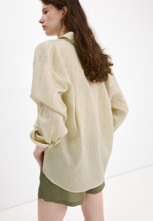 MANGO - Shirt ketina - green