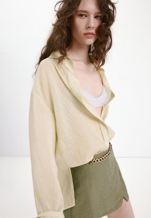 MANGO - Shirt ketina - green