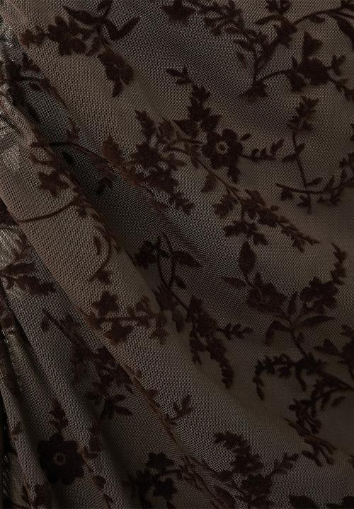 MANGO - Dress velour - brown