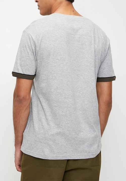 Brave Soul - T-Shirts - Light Grey Marl