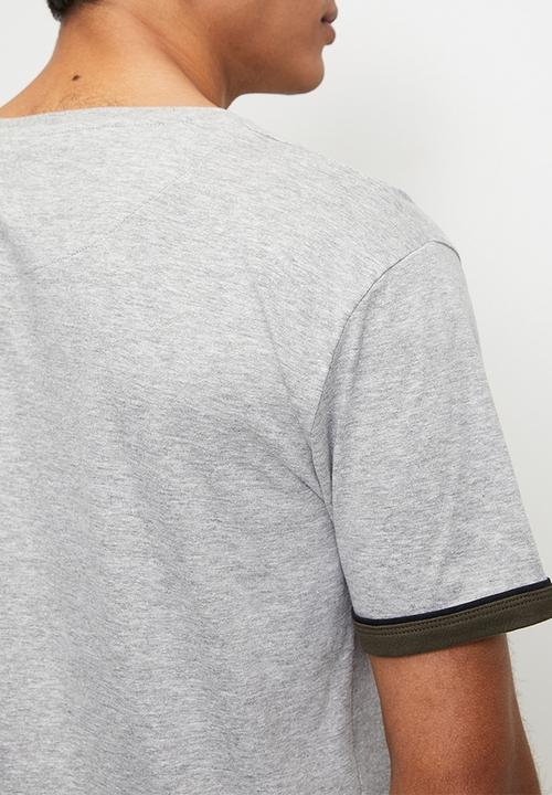 Brave Soul - T-Shirts - Light Grey Marl