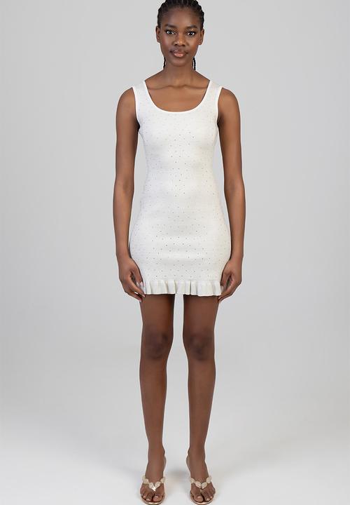 SISSY BOY - Heart Of Glass Mini Dress - Off White