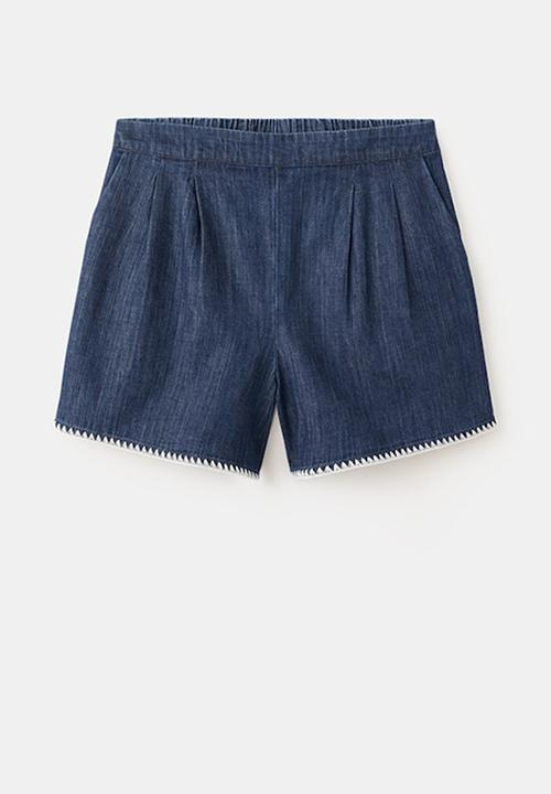 MANGO - Shorts may - open blue