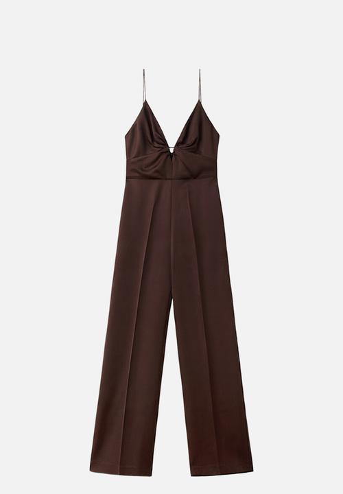 MANGO - Jumpsuit any - dark brown