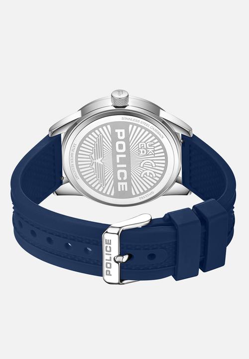 Police - Steel case Blue Dial Silicone Strap - Blue