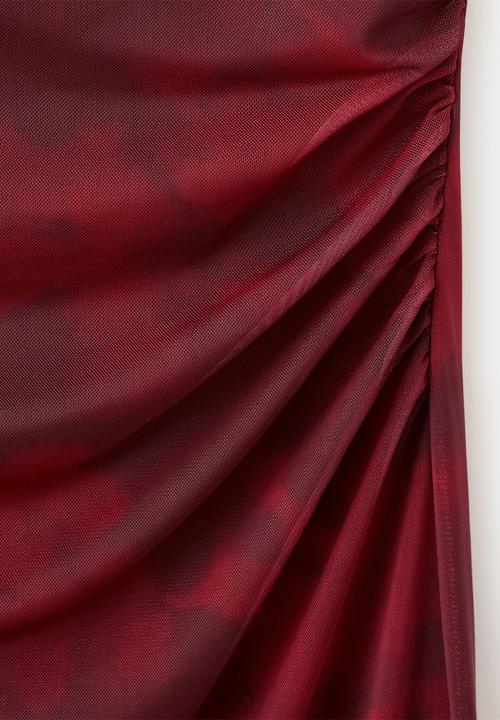 MANGO - Dress mara - dark red