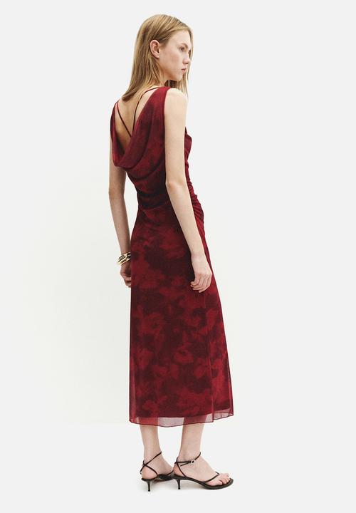 MANGO - Dress mara - dark red