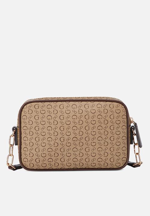 GUESS - Danica Mini Crossbody Top Zip Bag- Walnut