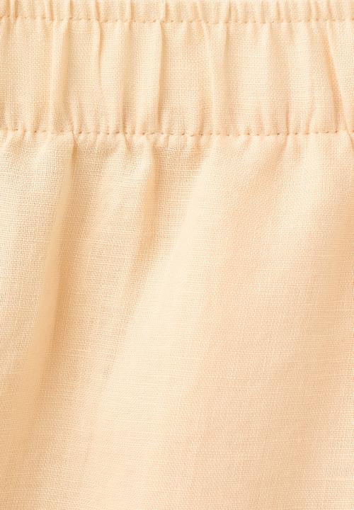 MANGO - Trousers lino - light/pastel yellow