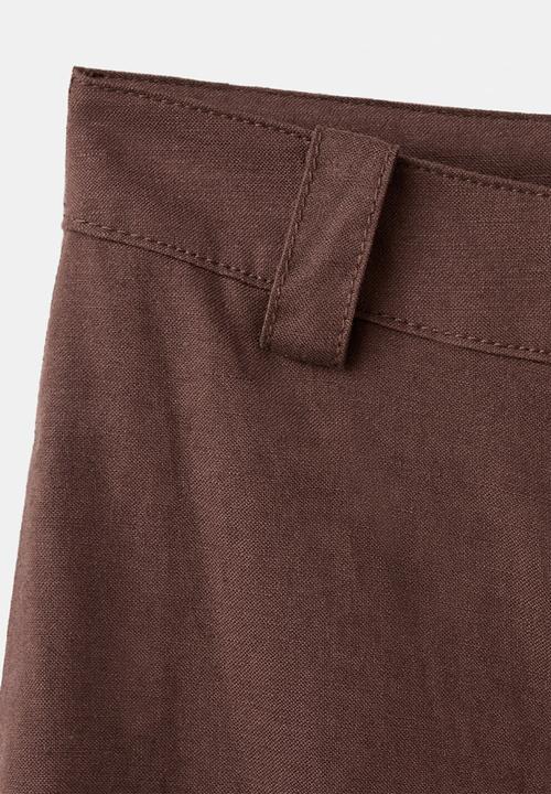 MANGO - Trousers barrie - dark brown
