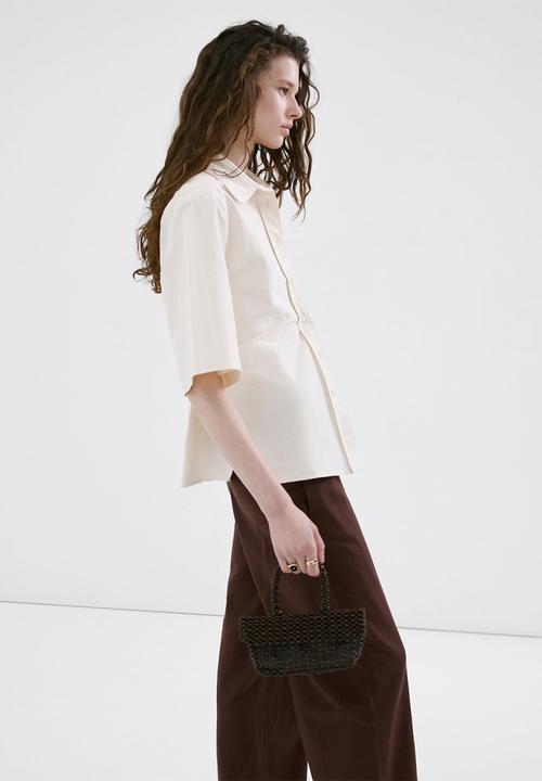 MANGO - Trousers barrie - dark brown