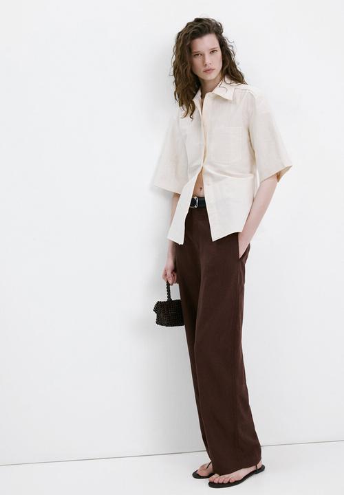 MANGO - Trousers barrie - dark brown