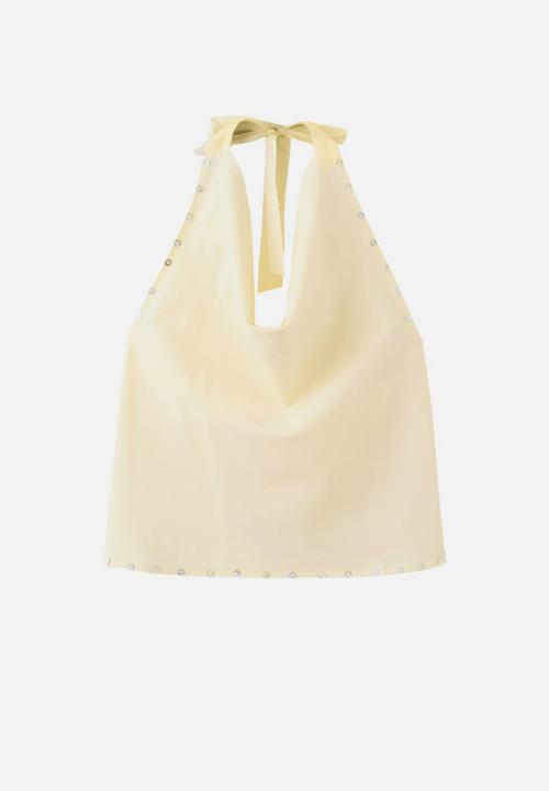 MANGO - Top playa- light/pastel yellow