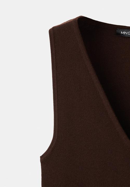 MANGO - Top beixamel - dark brown