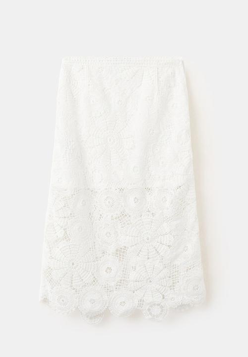 MANGO - Skirt garden - natural