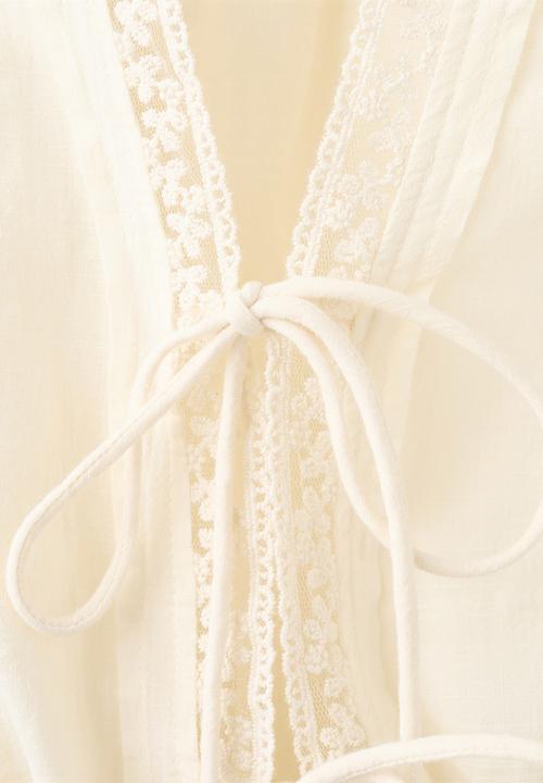 MANGO - Shirt lechuga - light beige