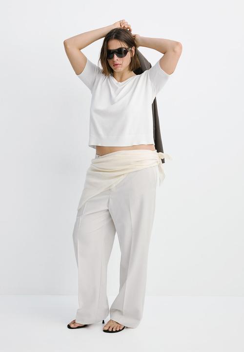 MANGO - Plus sweater escudell - white