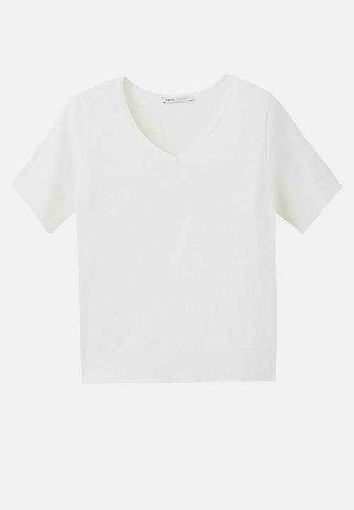 MANGO - Plus sweater escudell - white