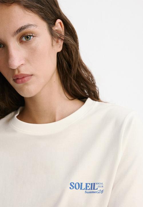 MANGO - T-shirt ilustra - white