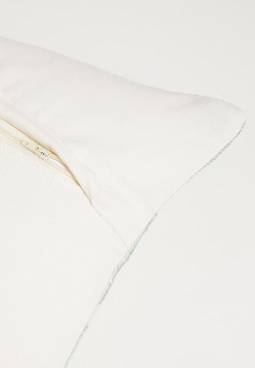 Sixth Floor - Riley Stripe Cotton Woven Cushion Cover - Sage
