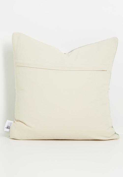Sixth Floor - Woven Grid Cushion Cover - Sage