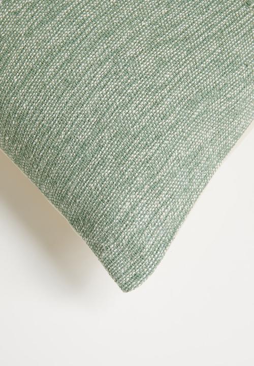 Sixth Floor - Woven Grid Cushion Cover - Sage