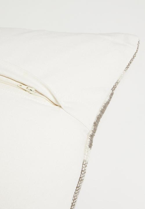 Sixth Floor - Riley Stripe Cotton Woven Cushion Cover - Natural