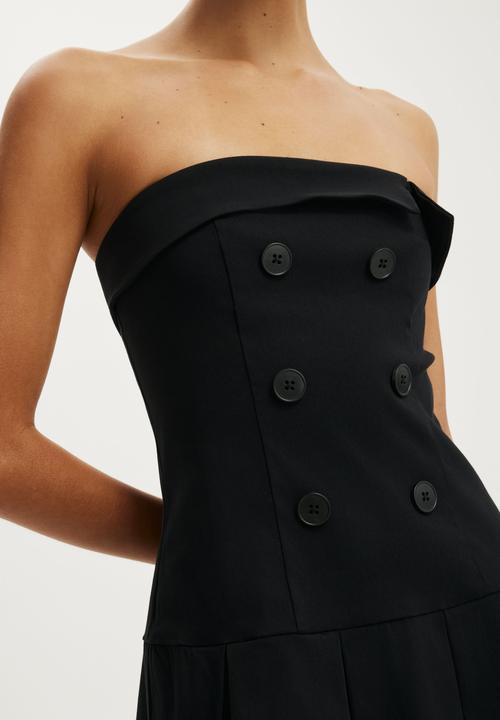 Cotton On - Strapless Suiting Mini Dress - Black
