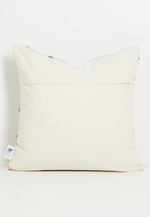 Sixth Floor - Reese Stripe Cotton Woven Cushion cover - Neutral & Charcoal