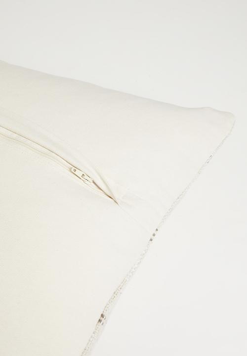 Sixth Floor - Reese Stripe Cotton Woven Cushion cover - Taupe