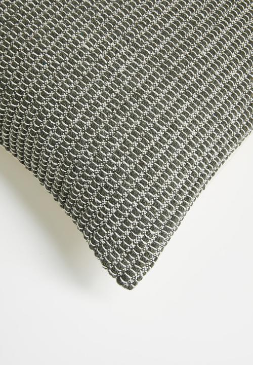 Sixth Floor - Woven Cushion Cover - Moss & Natural